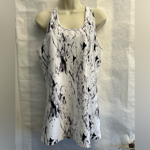 Calia Athletic Fitted Tank Top in Marble Print racerback top. Sz-XXL. BB16 - Picture 2 of 10